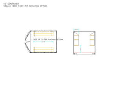 Fastfit Three Tier Container Racking (Single Bay) | Shipping Container Shelving image 1