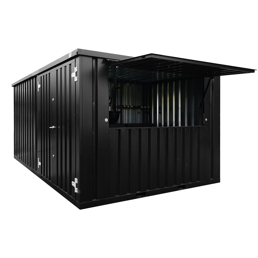 Flat Pack Container 4×3 Meters Black Ral 9005 image 0
