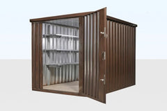 Wood-Effect Flat Packed Storage Container 2M X 2.1M image 1