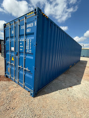 NEW 40ft High Cube Blue Shipping Container – Gentian Blue Single Door Storage Container image 1