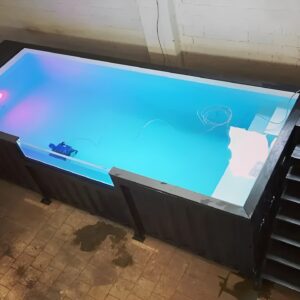 20ft Shipping Container Swimming Pool with Convenient Side Staircase image 0