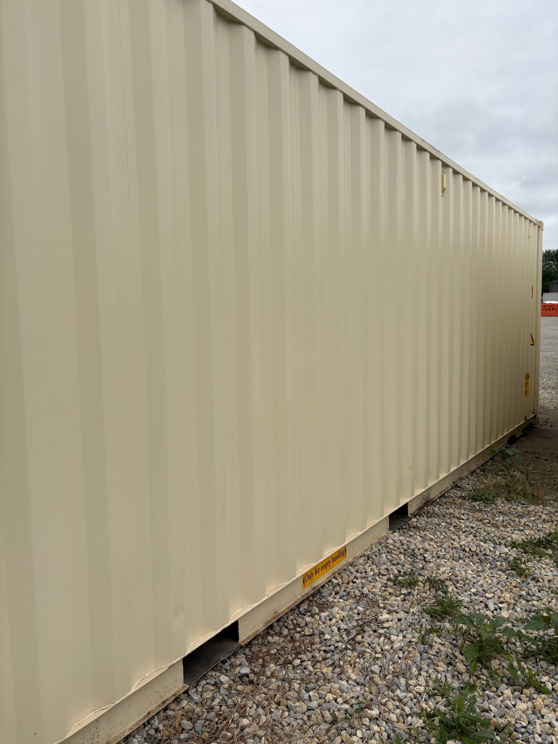 NEW 40ft High Cube Shipping Container – Ivory | Wind & Watertight Storage Container image 1