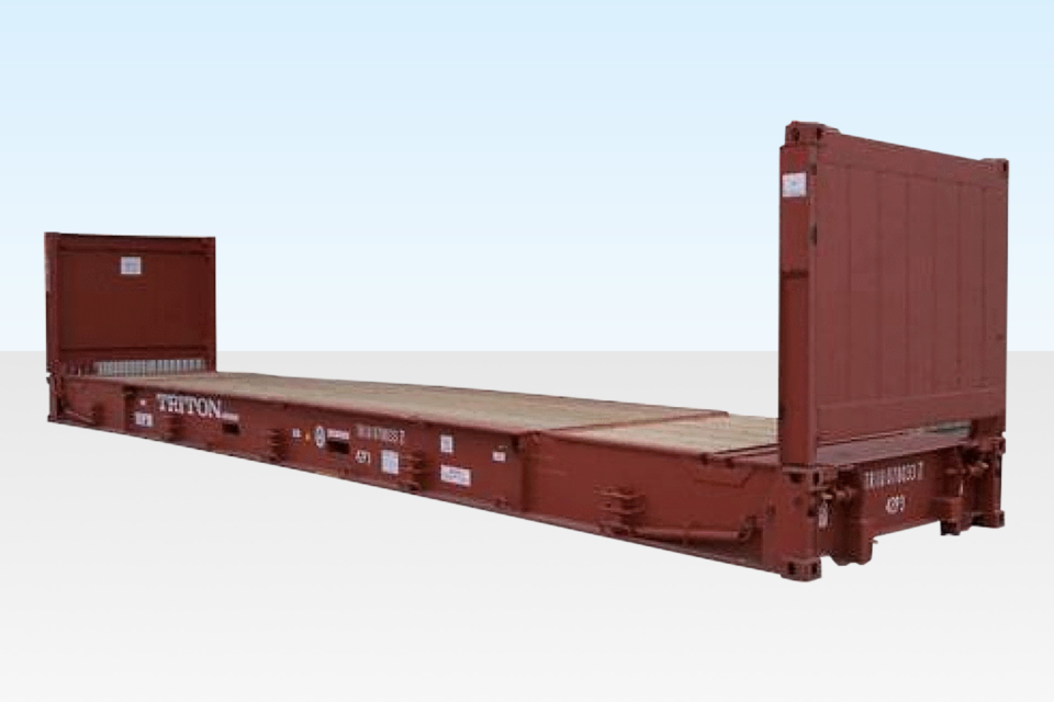 40ft Flat Rack Shipping Container for Sale | Used Heavy Duty Flat Rack USA image 0