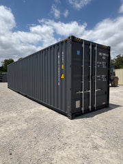 NEW 40ft High Cube Double Door Shipping Container – Slate Gray | Tunnel Storage Container image 1