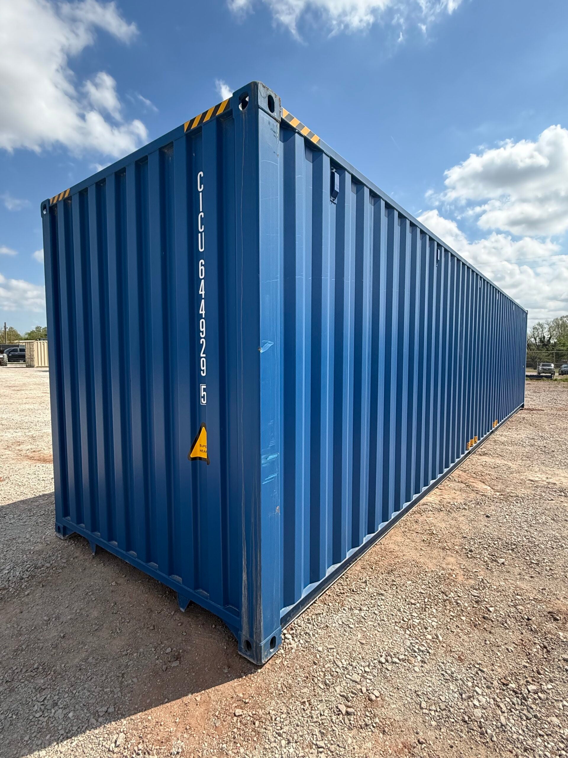 NEW 40ft High Cube Blue Shipping Container – Gentian Blue Single Door Storage Container image 4